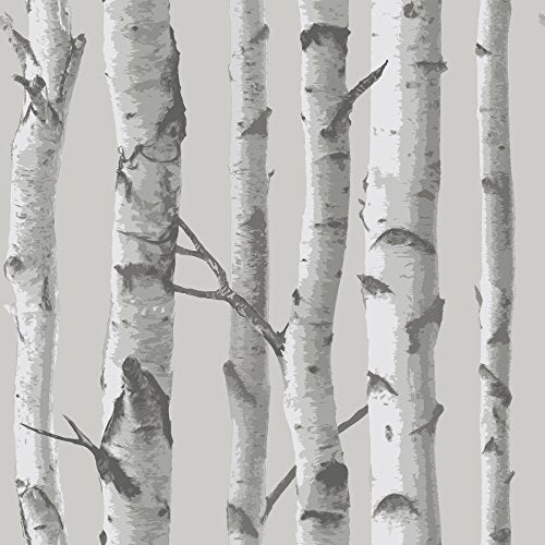 NuWallpaper NU1650 Birch Tree Peel and Stick Wallpaper